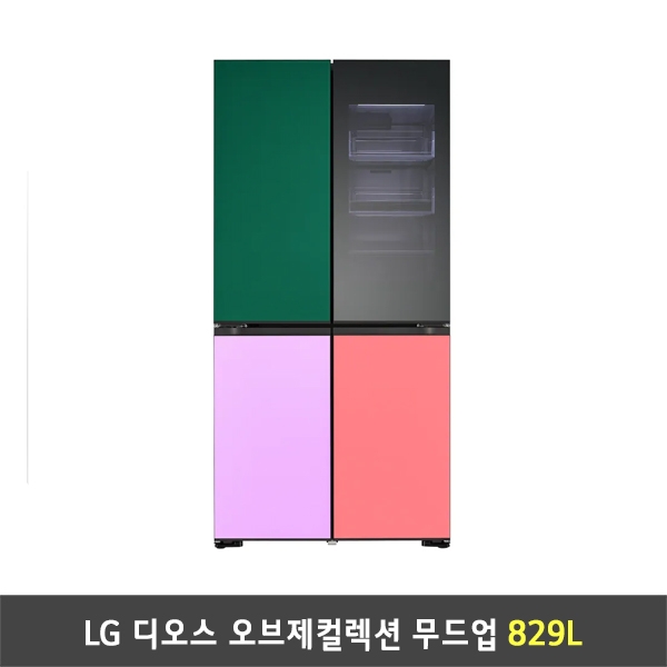 [렌탈] LG 디오스 오브제컬렉션 무드업 노크온 냉장고 M874GNN3A1 (829리터)