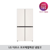 [LG B2B] LG 디오스 오브제컬렉션 4도어 더블매직스페이스 871L 냉장고 M875GBB231 (1등급/베이지)