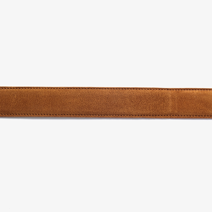 CASHMERE SUEDE CALF LEATHER BELT CAMEL