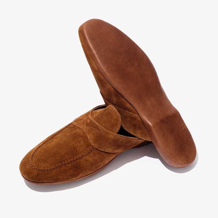 SLIPPERS (SUEDE) CAMEL