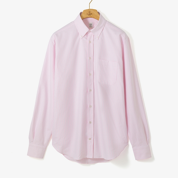 CLASSIC DRESS B.D SHIRT (STRIPE) PINK