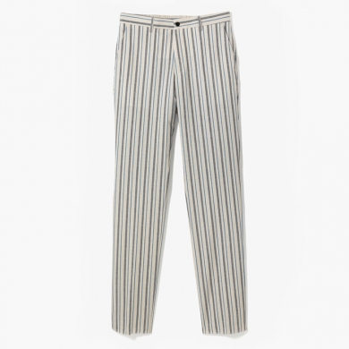 SLIMFIT LINEN PANTS (STRIPE) BLUE