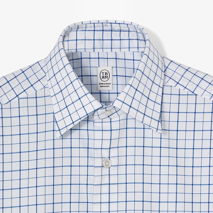 CLASSIC DRESS SHIRT (WINDOW CHECK) BLUE