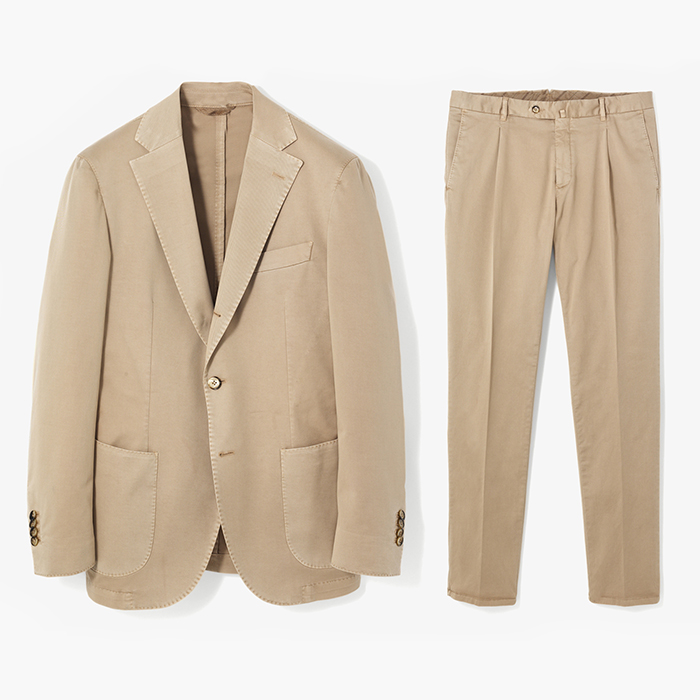 COTTON SUIT (SOLID) BEIGE