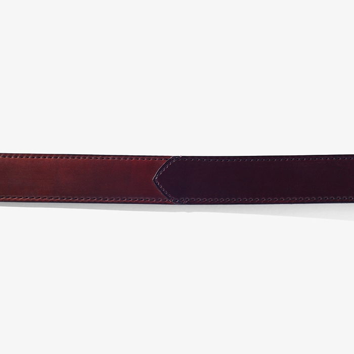 GOLD BUCKLE CORDOVAN BELT BURGUNDY