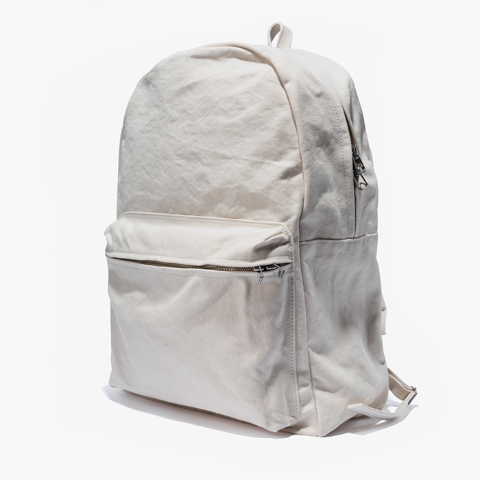 WASHED CANVAS BACKPACK (L) WHITE