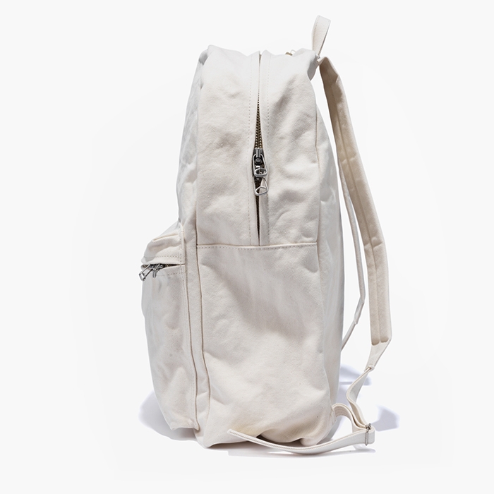 WASHED CANVAS BACKPACK (L) WHITE