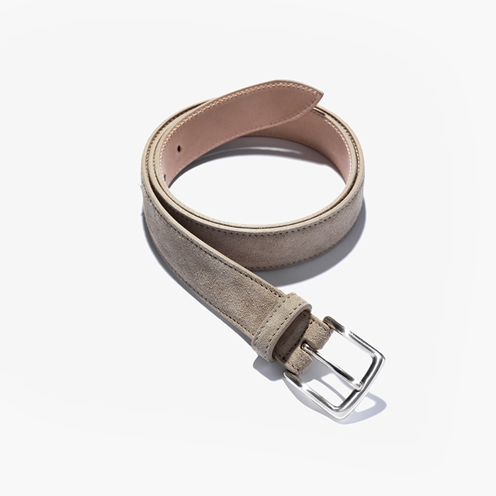 SG02 CALF BELT (SUEDE) LIGHT GRAY