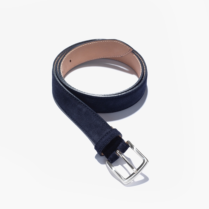 SG02 CALF BELT (SUEDE) NAVY