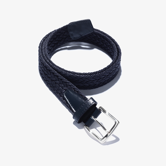 G247 LINEN W.V BELT NAVY