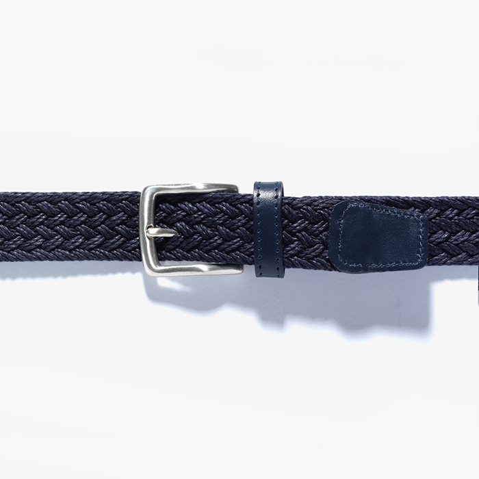 G247 LINEN W.V BELT NAVY