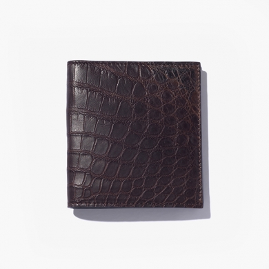 CROCODILE WALLET DARK BROWN