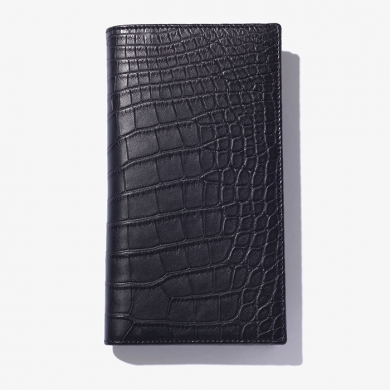 CROCODILE BREAST WALLET BLACK