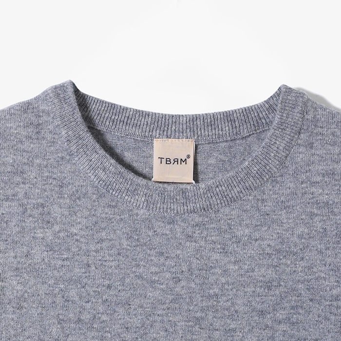 CREW NECK KNIT LIGHT GRAY