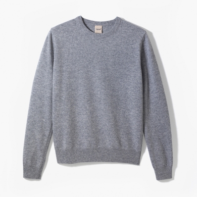 CREW NECK KNIT LIGHT GRAY