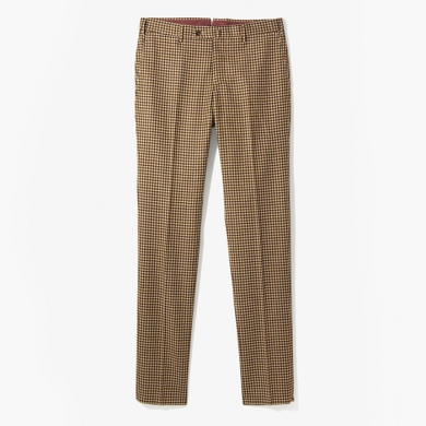 SLIM 1 PENCE WOOL PANTS BROWN