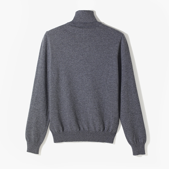 CASHMERE TURTLENECK KNIT GRAY