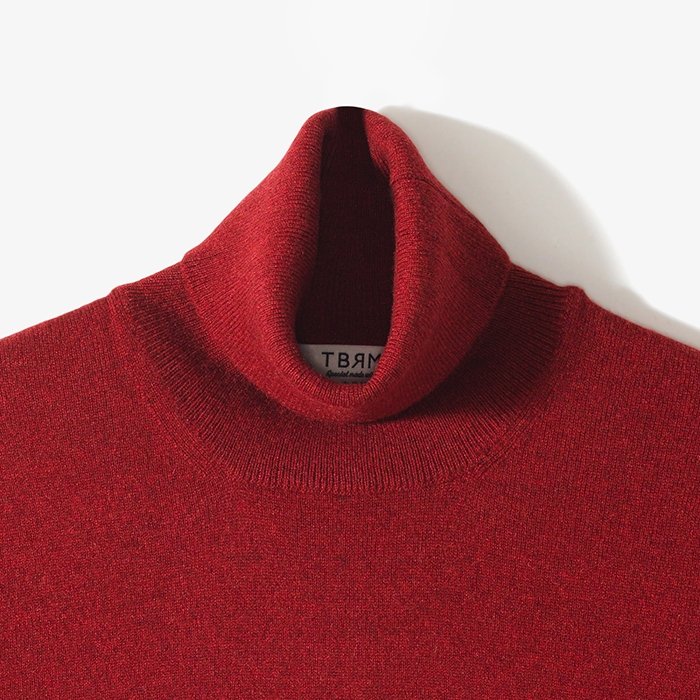 CASHMERE TURTLENECK KNIT RED