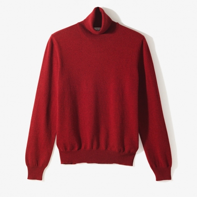 CASHMERE TURTLENECK KNIT RED