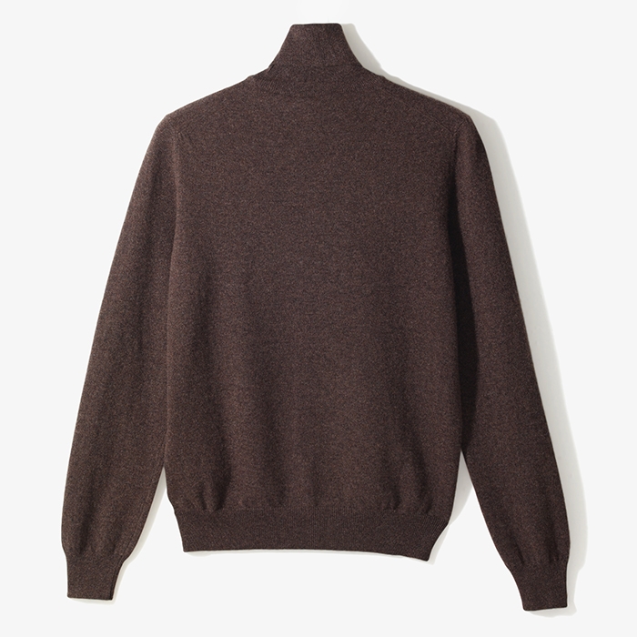 CASHMERE TURTLENECK KNIT BROWN