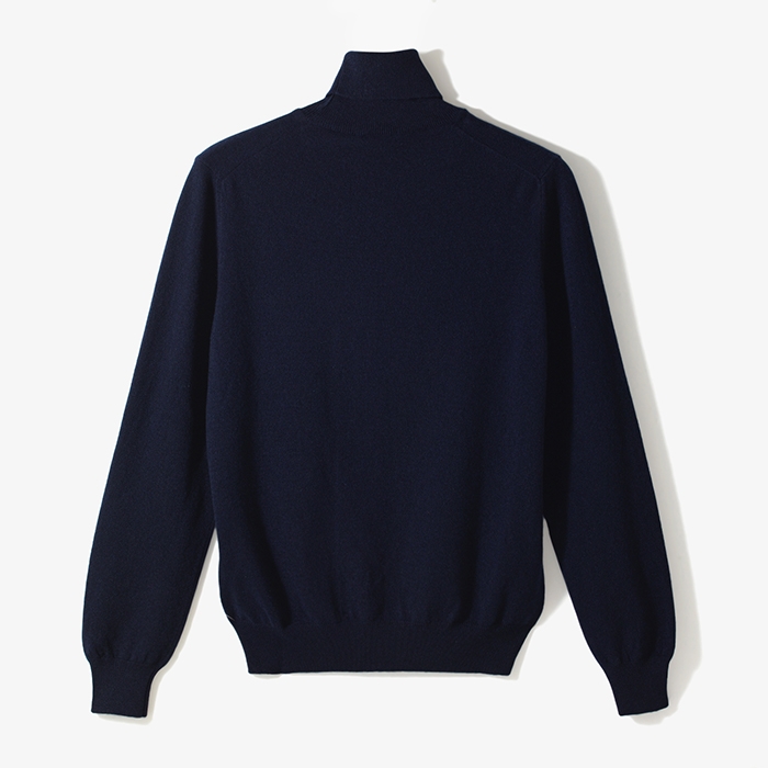 CASHMERE TURTLENECK KNIT NAVY