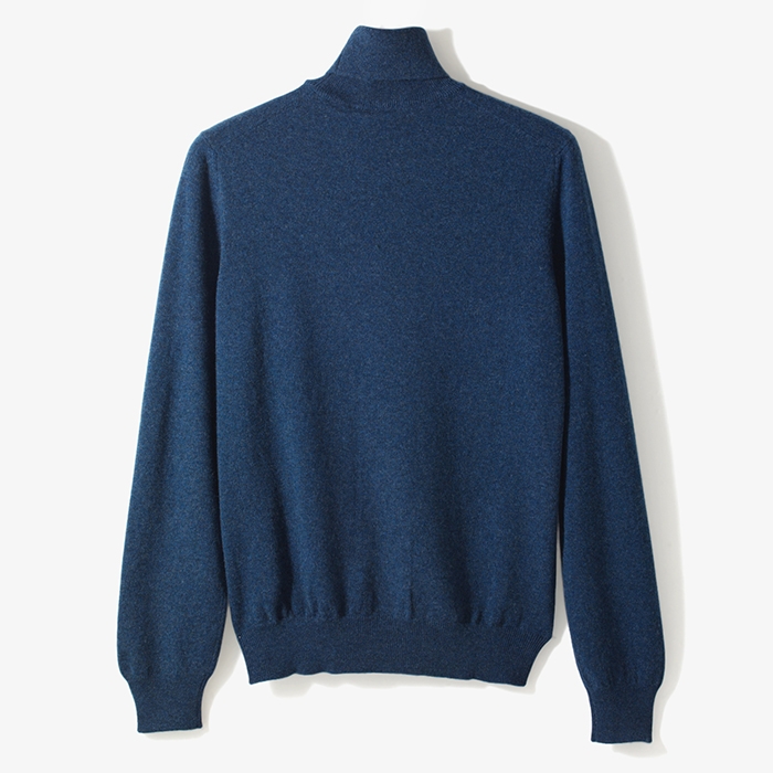 CASHMERE TURTLENECK KNIT WASHED BLUE