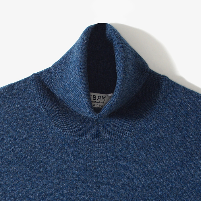 CASHMERE TURTLENECK KNIT WASHED BLUE