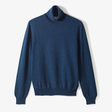 CASHMERE TURTLENECK KNIT WASHED BLUE