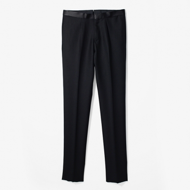 TUXEDO WOOL TROUSER BLACK