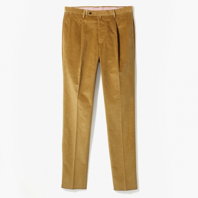 ONE TUCK CORDUROY PANTS BEIGE