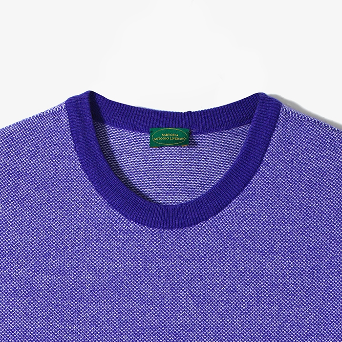 CREWNECK WOOL  KNIT PURPLE