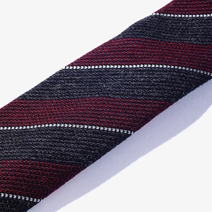 WOOL TIE (REGIMENTAL 1) BLACK