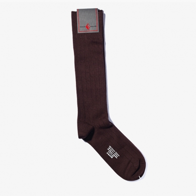 MEN LONG SOCKS 1 BRWON CIGAR