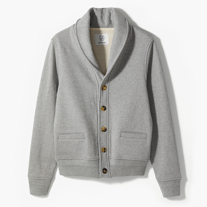 JERSEY CARDIGAN LIGHT GRAY