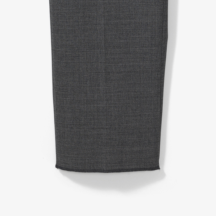 SLIM FIT 1 PENCE WOOL STRETCH PANTS DARK GRAY