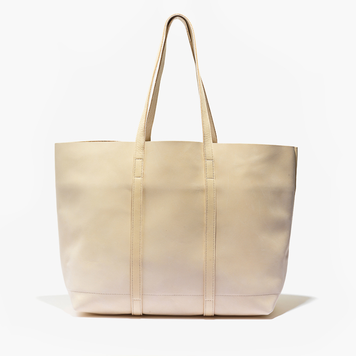 LEATHER 6P TOTE(M) NATURAL