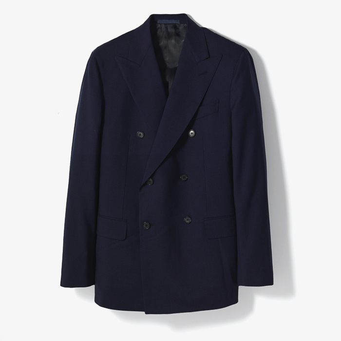 AIDA D.B. WOOL SUIT (CHECK) NAVY