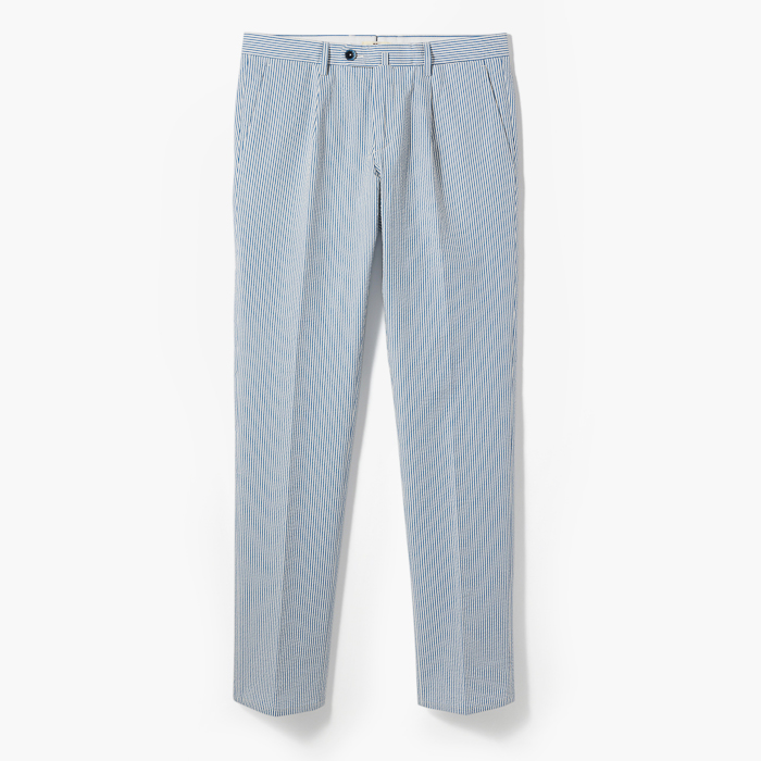 811 SLIM FIT RIGATINO SEERSUCKER PANT BLUE