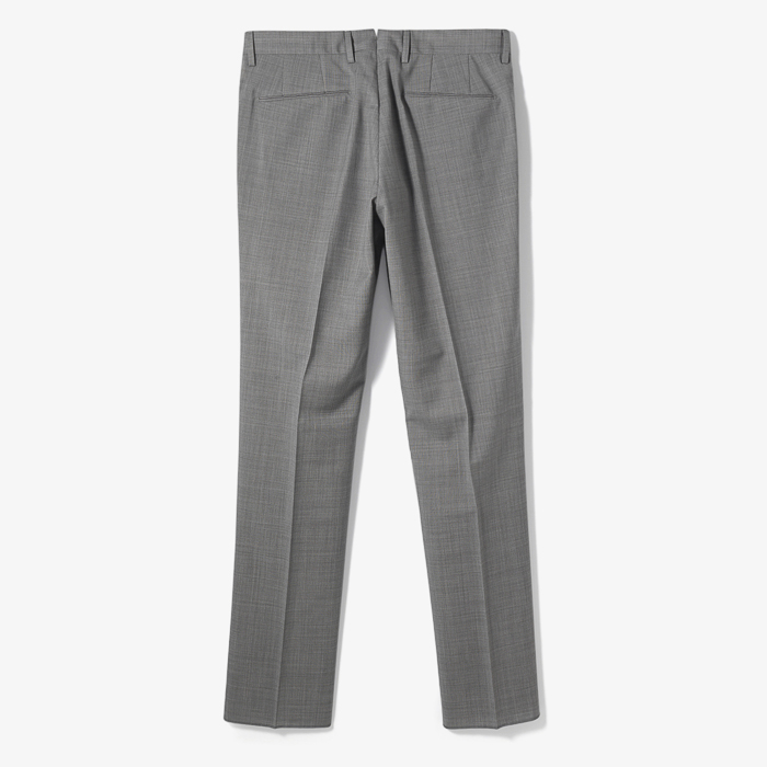 811 SLIM FIT NATURAL WOOL PANTS LIGHT GRAY