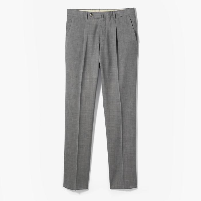 811 SLIM FIT NATURAL WOOL PANTS LIGHT GRAY