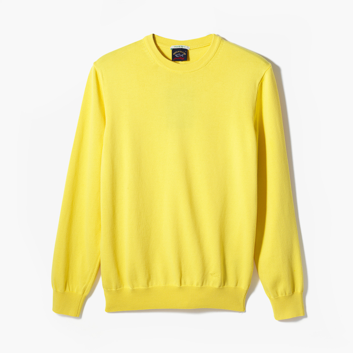 CREW NECK KNIT (ORGANIC COTTON) YELLOW