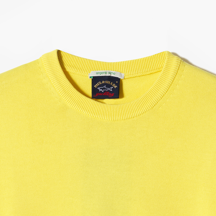 CREW NECK KNIT (ORGANIC COTTON) YELLOW