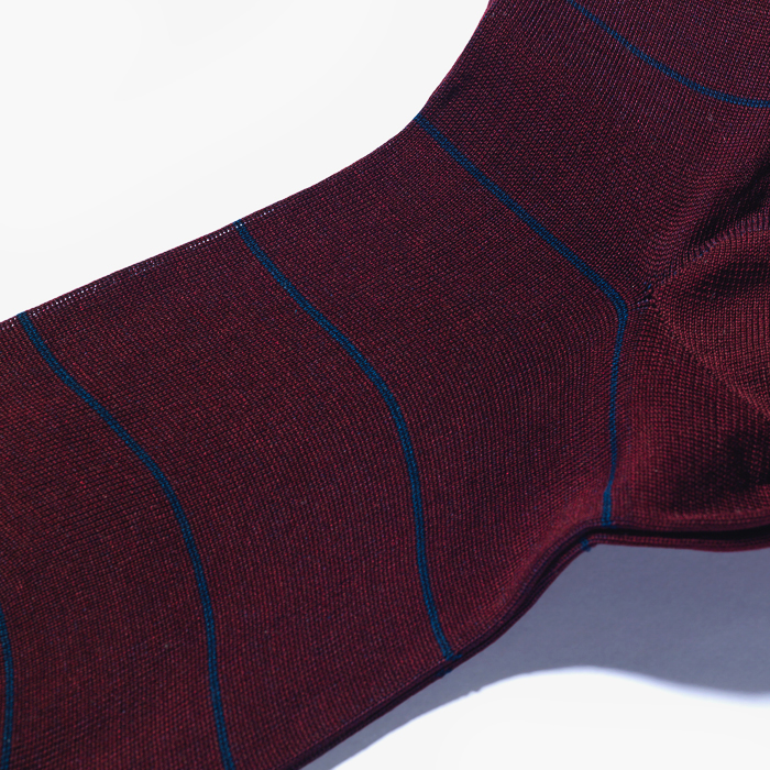 MEN SHORT SOCKS (STRIPE) BURGUNDY