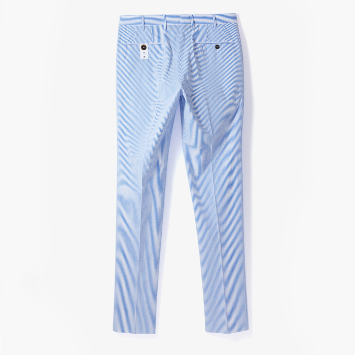 SLIM FIT 1PENCE SUPERLIGHT SEERSUCKER PANTS BLUE