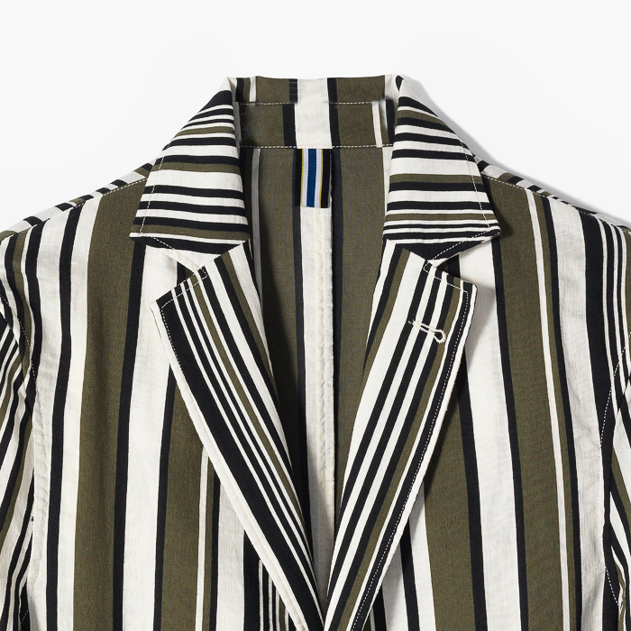 STRIPE SINGLE JACKET X SFM NATURAL