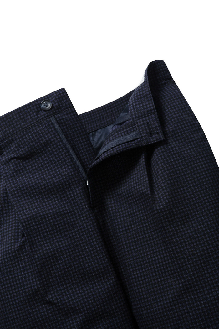 ONE TUCK SMALL CHECK PANTS (JN X SFM) NAVY