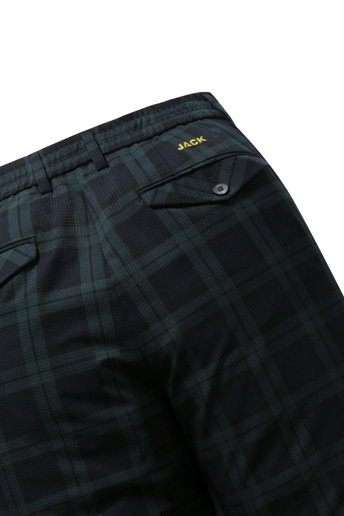 ONE TUCK TARTAN CHECK PANTS (JN X SFM) GREEN