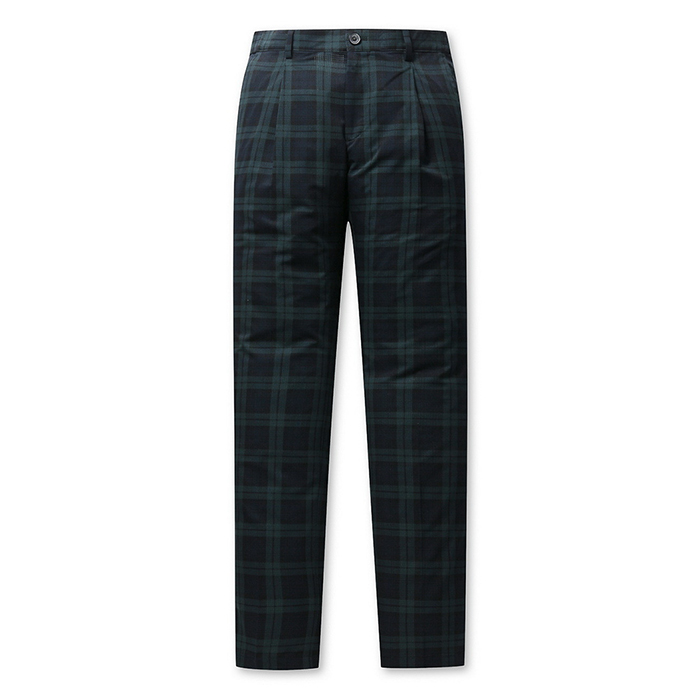 ONE TUCK TARTAN CHECK PANTS (JN X SFM) GREEN