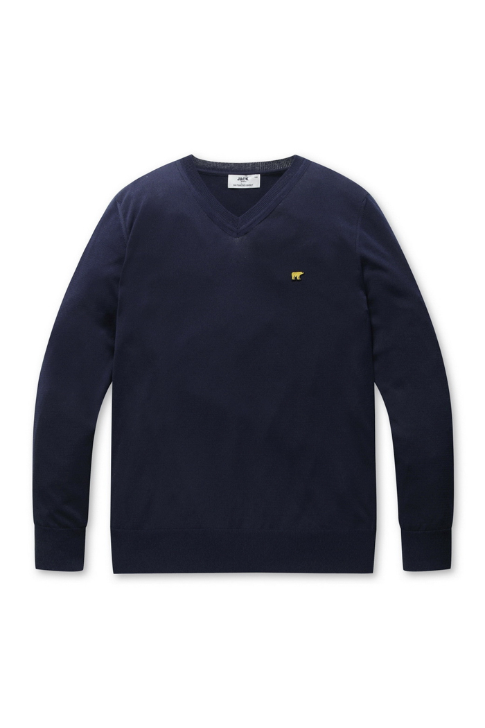 V NECK SWEATER (JN X SFM) NAVY