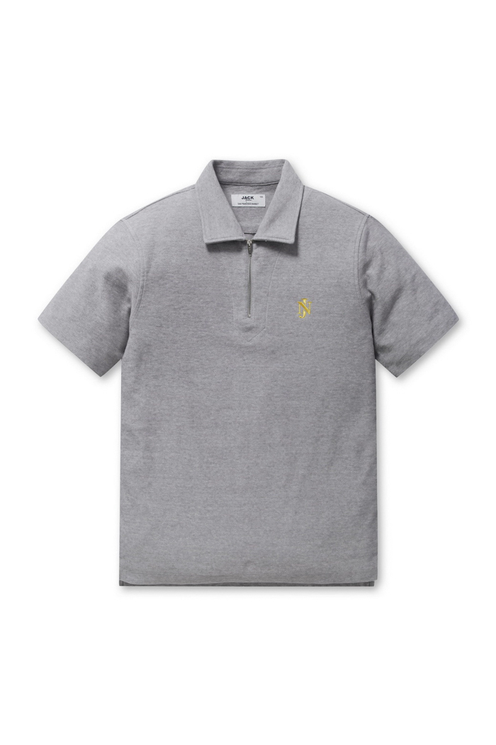 ZIP UP POLO SHORT (JN X SFM) GRAY